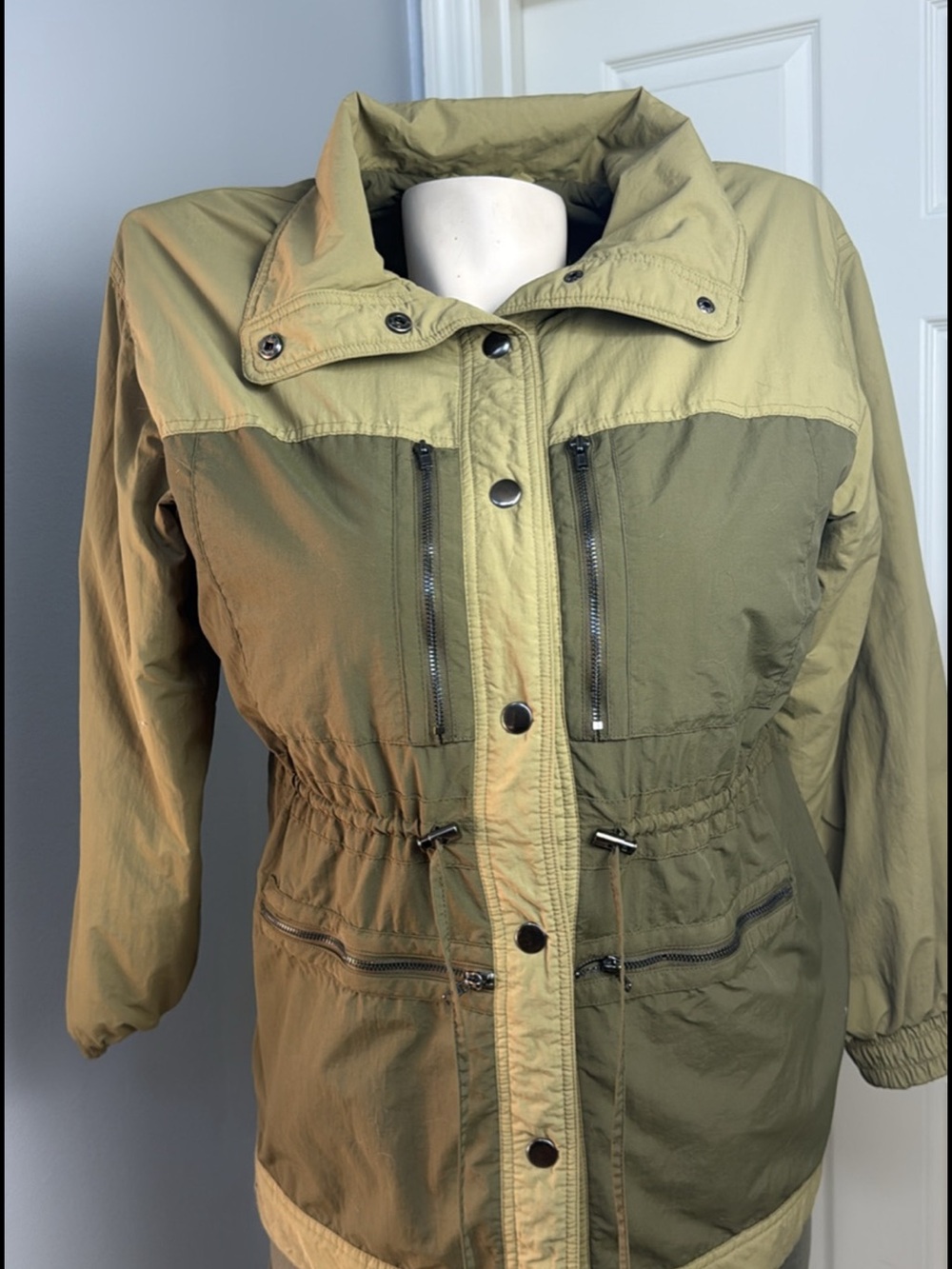 Women’s Two-Tone Olive Utility Jacket